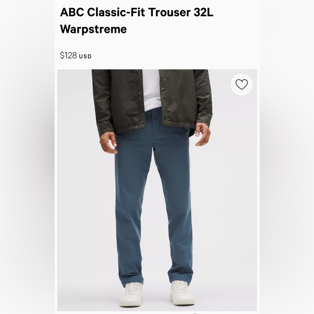 Lululemon ABC Classic-Fit Trouser in Iron Blue